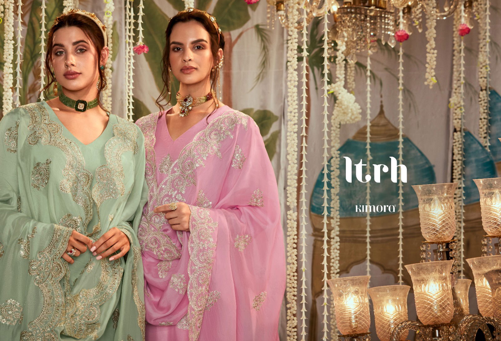 Itrh By Kimora Heer Pure Organza Embroidery Designer Salwar Suits Wholesale Price In Surat
